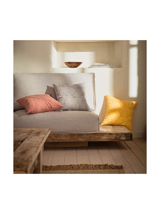 Gofis Home Калъф За Възглавница Pale 381 От 100% Памук Слънчево Жълт 43x43см
