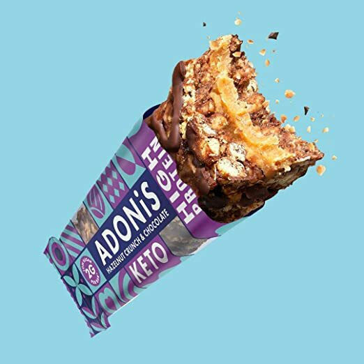 Adonis Keto High Protein Bar with 10.2gr Protein & Flavor Hazelnut Crunch Chocolate 45gr