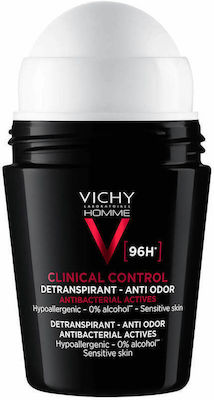 Vichy Homme Clinical Control Anti Odor Αποσμητικό 96h σε Roll-On 50ml