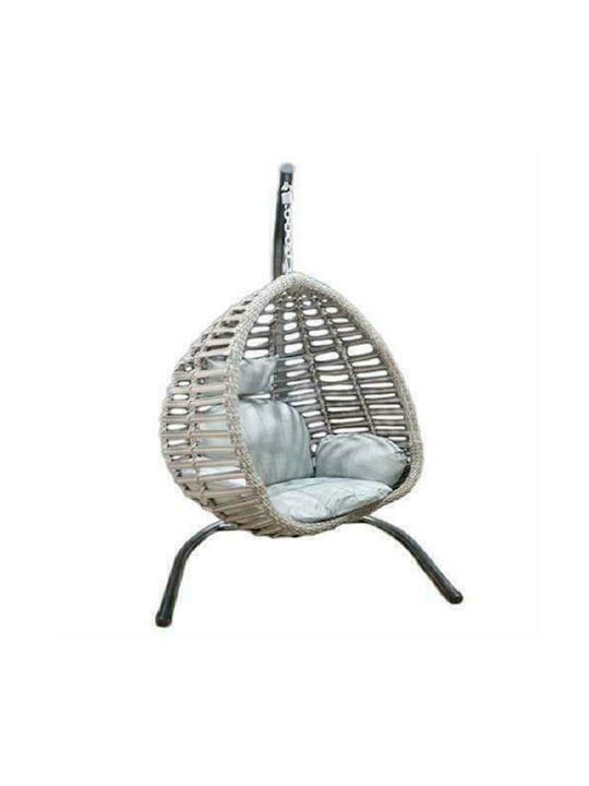 Nest mit Basis Rattan L100xB80xH130cm Grey / Beige Nest mit Basis Rattan L100xB80xH130cm Grey / Beige