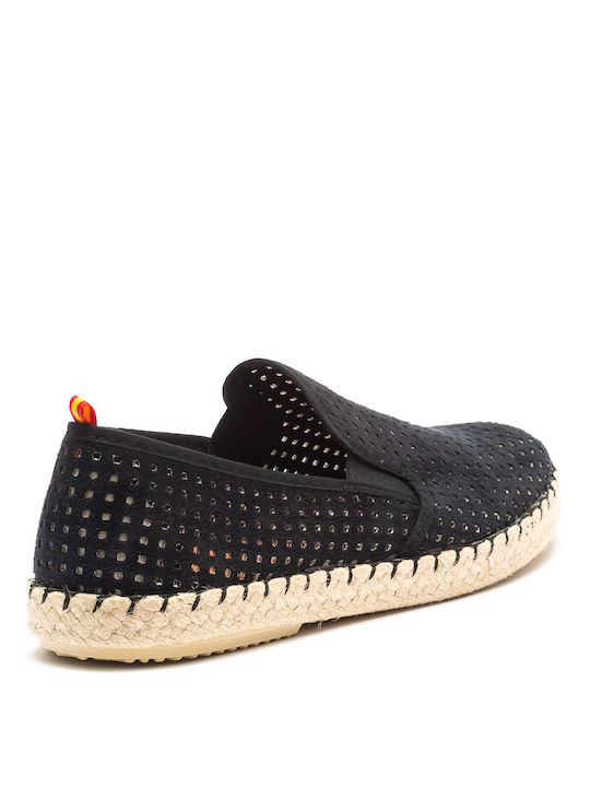 Perlamoda Material textil Espadrile pentru bărbați în Negru Culoare