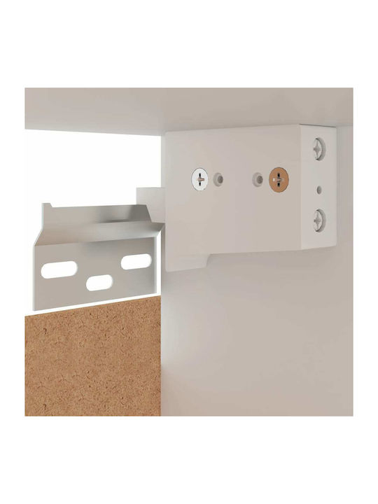 Corner Cabinet Wall White 57x57cm