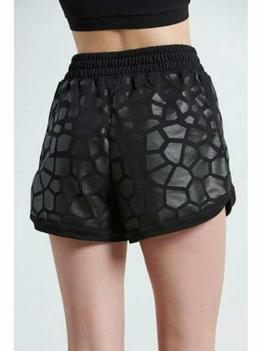 BodyTalk Women's Leather High-waisted Shorts Black