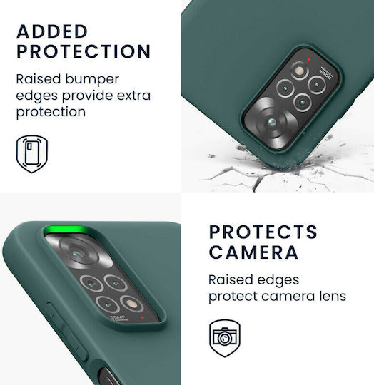 KWmobile Back Cover Silicone 1.3mm Moss Green (Redmi Note 11 / 11S 4G)