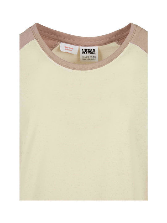 Kinder-T-Shirt White Sand/Dusk Rose