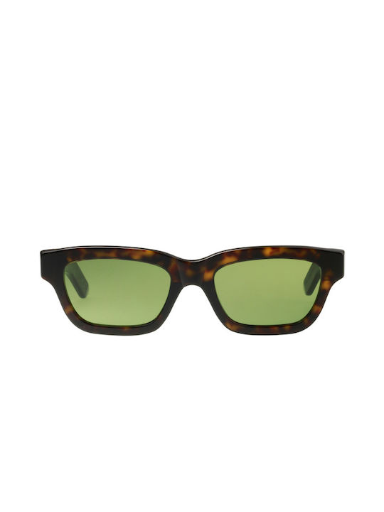 Retrosuperfuture Milano Sunglasses with Brown Tartaruga Plastic Frame and Green Lens F4G