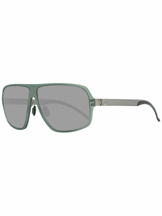 Mercedes-Benz Men's Sunglasses with Green Metal Frame and Gray Lens M3018 D