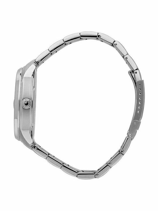 Sector Oversize Ανδρικό Ρολόι 46mm Μπαταρίας με Ασημί Μεταλλικό Μπρασελέ