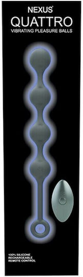 Nexus Quattro Vibrating Beads Πρωκτικές Μπίλιες με Δυνατότητα Ασύρματης Λειτουργίας και Δόνηση Μαύρες 25cm