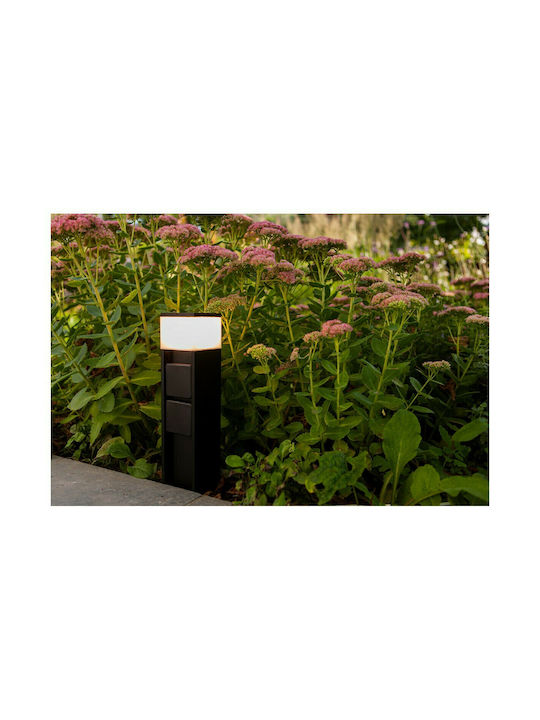 Lutec Lampa De Podea Post Mic LED Pentru Exterior 11W Cu Alb Cald IP54 Negru