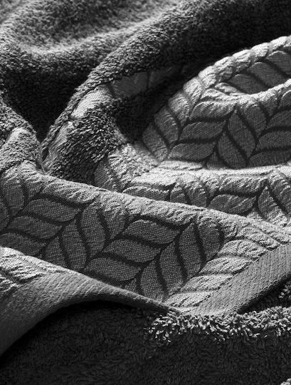 Madi Πετσέτα Χεριών Frond 30x50εκ. Anthracite Βάρους 500gr/m²