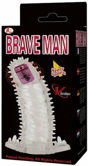 Baile Brave Man Sensor Penis Sleeve Penis Extension Transparent 18cm