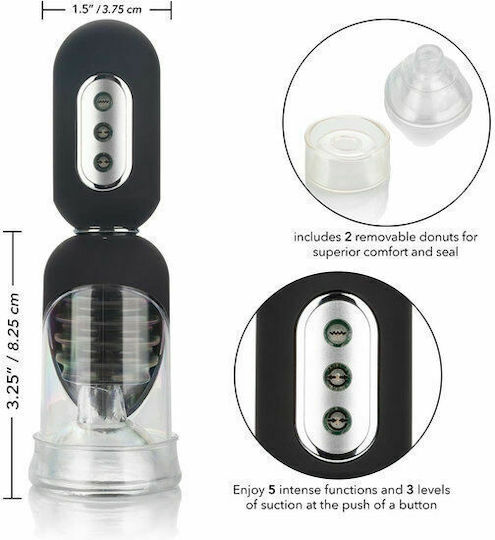 Calexotics Optimum Series Get Hard Head Pump Set Pompa Penis cu Vibratie Negru