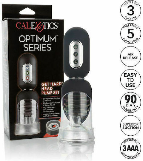 Calexotics Optimum Series Get Hard Head Pump Set Pompa Penis cu Vibratie Negru