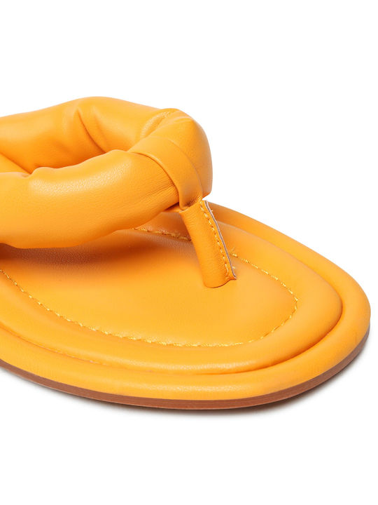 Damen Flache Sandalen in Orange Farbe