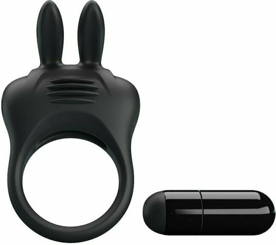 Pretty Love Davion Rabbit Vibrator Ring Black