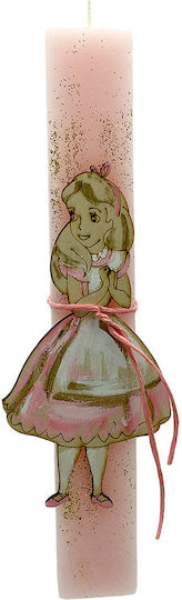 Easter Candle Flat Handmade Alice-Rabbit Set Handmade Box-frame Pink