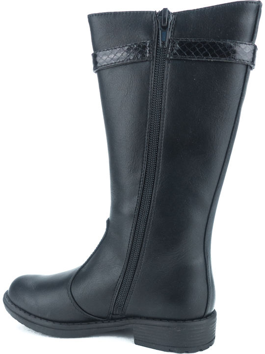 Kids Boots with Zipper Black