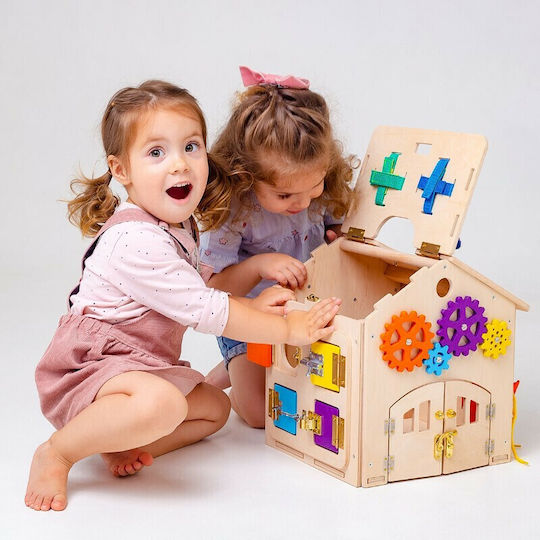 Roter Kafer Baby Toy BusyHouse made of Wood for 36++ Months