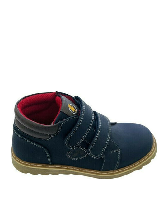 Anatomical Kids Boots with Velcro Blue