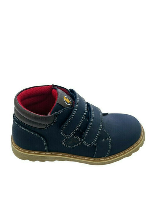 Asso Kids Anatomic Boots with Hoop & Loop Closure Blue