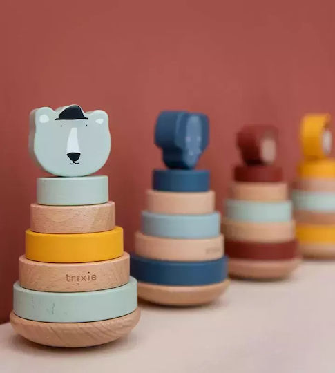 Trixie Stacking Toy Stacking Toy Mr. Polar Bear made of Wood for 12++ Months