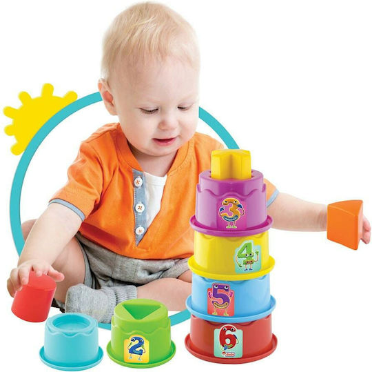 Dede Stacking Toy Tower with Numbers and Shapes for 12++ Months
