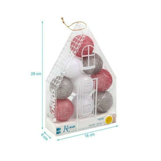 Kiokids Guirlandă de lumină pentru copii Lumini LED Plastic Roz