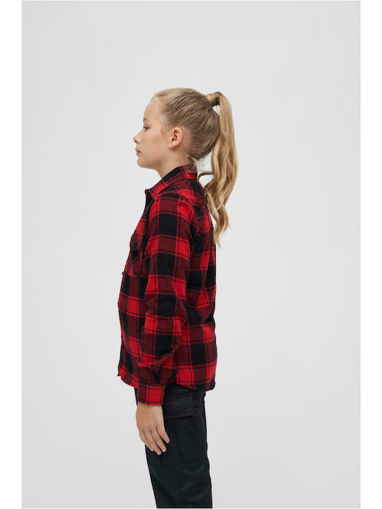 Brandit Kids Checked Shirt Red