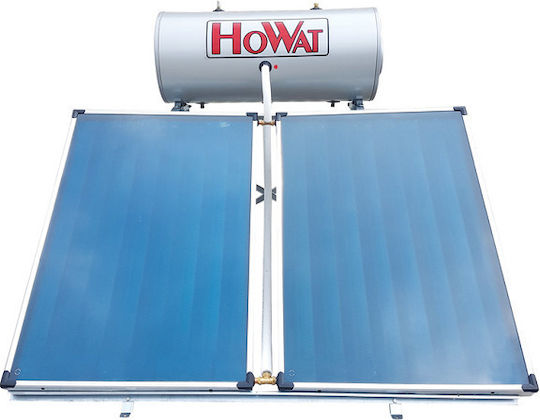 Howat Încălzitor solar de apă 200 litri Inox Energie Triplă cu colector de 4 metri pătrați