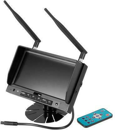 Lampa 7 Inch Rearview Camera Screen for Dashboard Car Connection 4 Cameras 10-32V