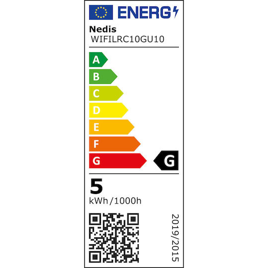 Nedis Smart Λάμπα LED 5W για Ντουί GU10 και Σχήμα PAR16 RGBW 345lm Dimmable