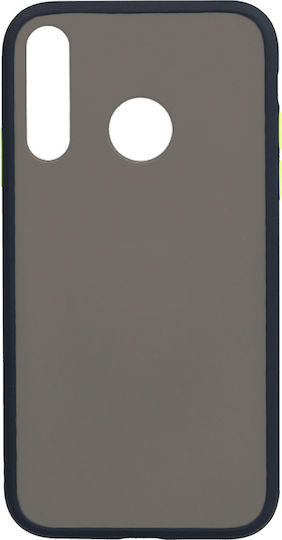 Color Button Back Cover Plastic / Silicon Albastru închis (Huawei P30 Lite)