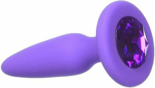 Ns Novelties Glams Gem Anal Plug Small Purple 6.8cm