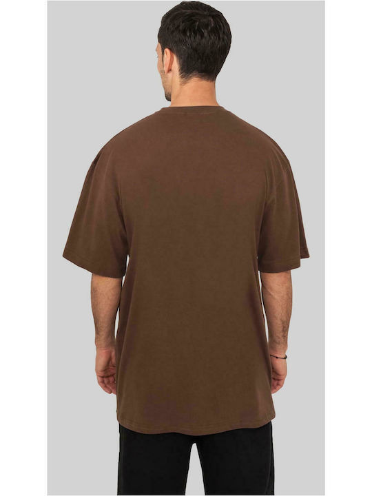 Urban Classics TB006 Men's Short Sleeve T-shirt Brown