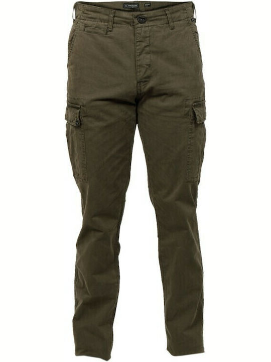 Trousers Cargo Elastic in Regular Fit Olive