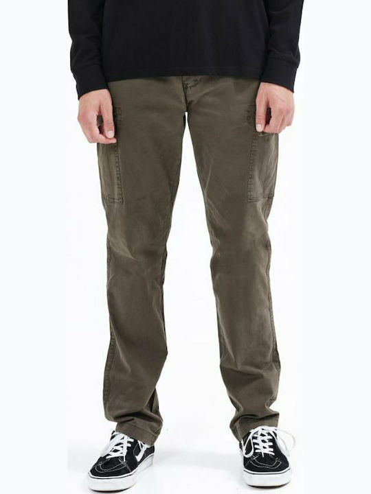 Trousers Cargo Elastic in Regular Fit Olive