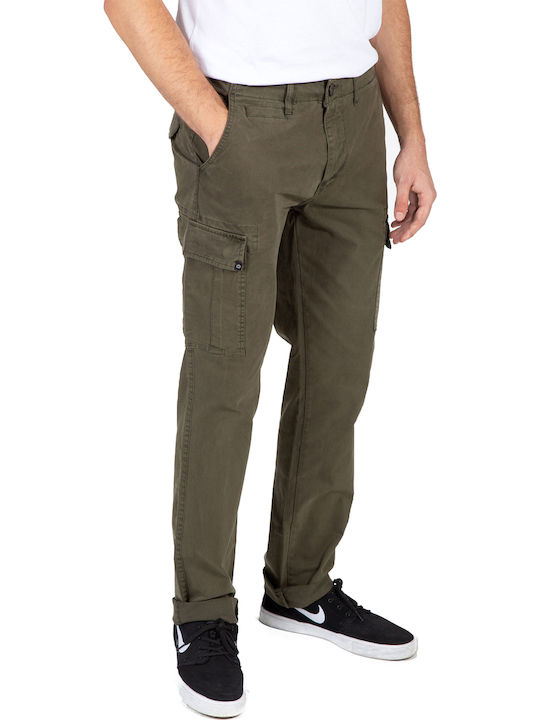 Trousers Cargo Elastic in Regular Fit Olive