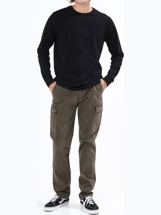 Trousers Cargo Elastic in Regular Fit Olive