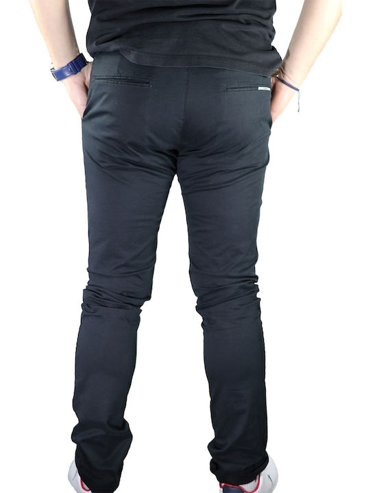 Nasir-S20 Herrenhosen Chino Elastisch in Reguläre Passform Schwarz