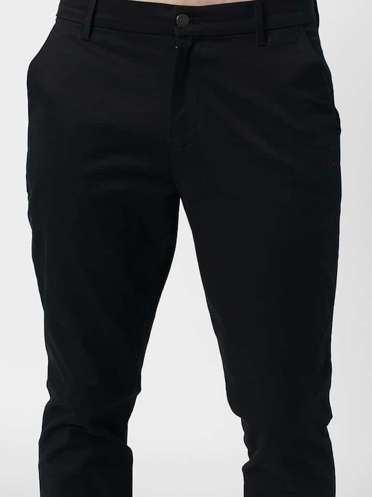 Trousers Chino Elastic in Slim Fit Black