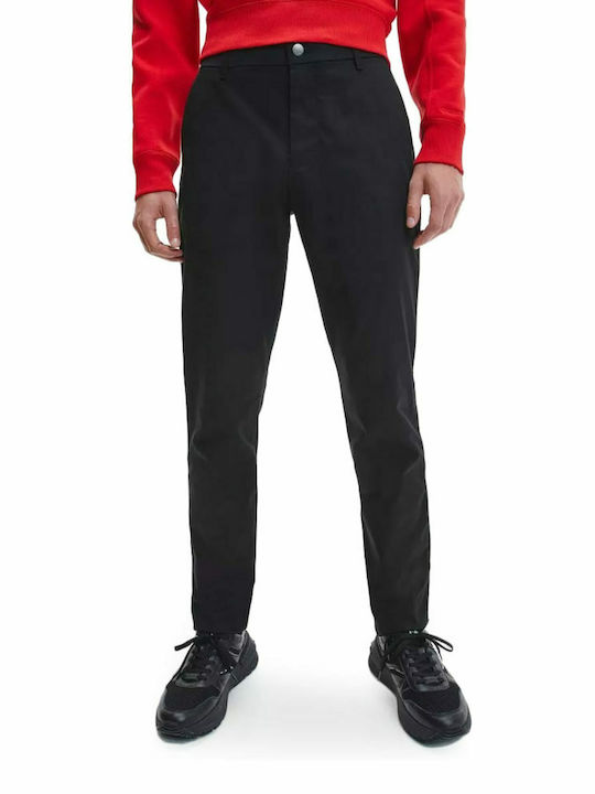 Trousers Chino Elastic in Slim Fit Black