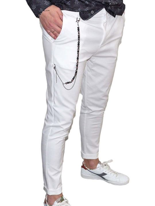 5148 Trousers Chino Elastic in Regular Fit White
