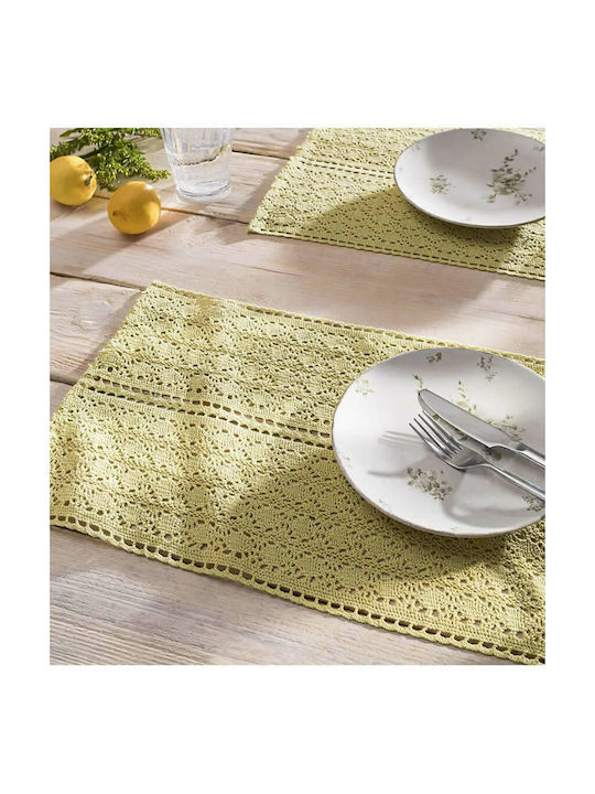 Gofis Home Crochet Σουπλά Υφασμάτινο Spring Green 50x25cm