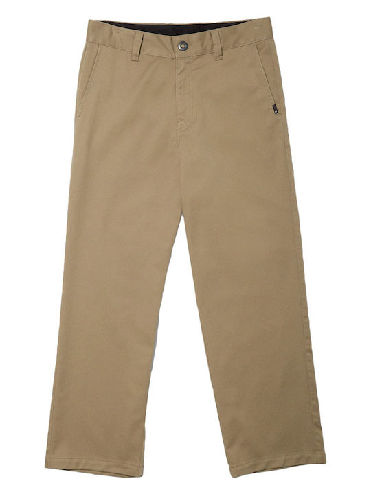 Men's Chino Elastic Loose Fit Beige Trousers