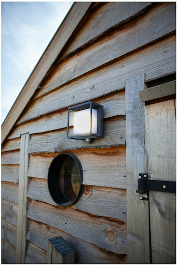 Lutec Curtis Wall Mounted Solar Light 3W 300lm Warm White 3000K with Motion Sensor and Photocell IP54 19cmx16.5cmx95cmcm