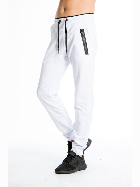 Paco & Co Men's Sweatpants with Rubber White