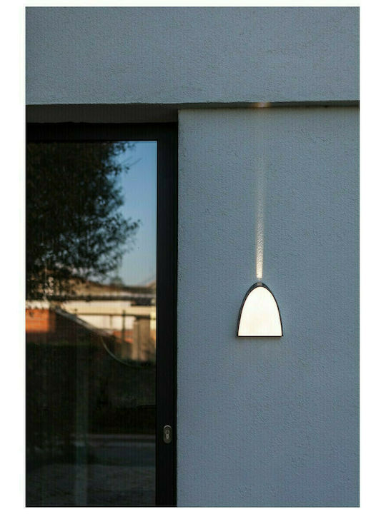 Lutec Apollo Επιτοίχια Εξωτερική Πλαφονιέρα LED IP54 14W με Θερμό Λευκό Φως 21x6x18εκ.