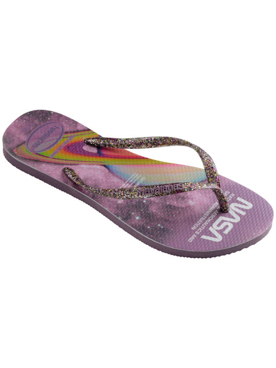 Havaianas Slim Nasa Women's Flip Flops Purple Iris 4147261-0602