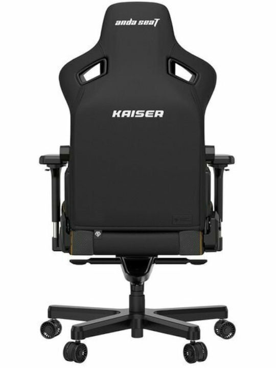 Anda Seat Kaiser 3 Large Καρέκλα Gaming Δερματίνης με Ρυθμιζόμενα Μπράτσα Elegant Black
